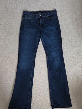 7 For All Mankind Dark Blue Flare Jeans